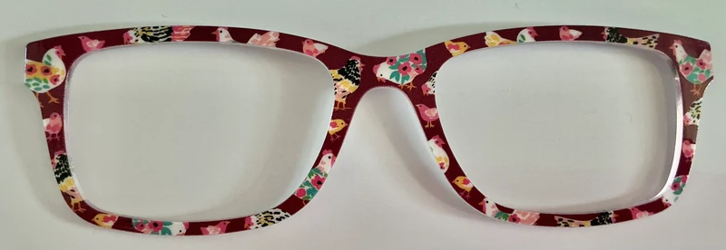 PAIR Otero Topper; burgundy hens