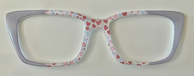 Kirby Topper; hybrid; hearts/pale blue vertical split