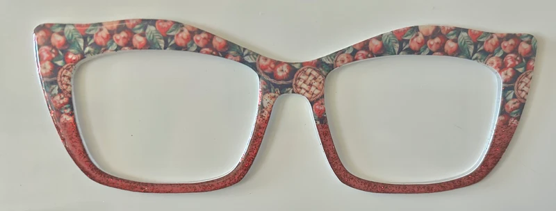 Kirby Topper; Crafty Chameleon; apple pie/red glitter split
