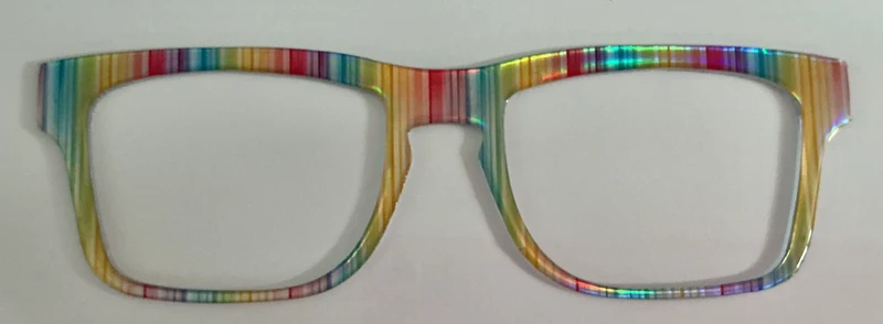 NEW Drew Topper; rainbow stripe shine