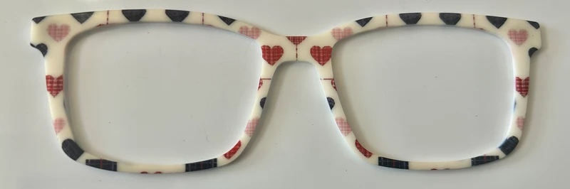 Kirby Topper; red and blue hearts