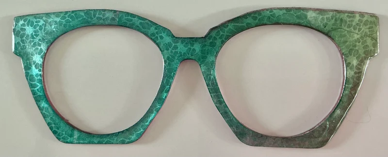 Zuri Case Topper; teal/olive shine with imprint