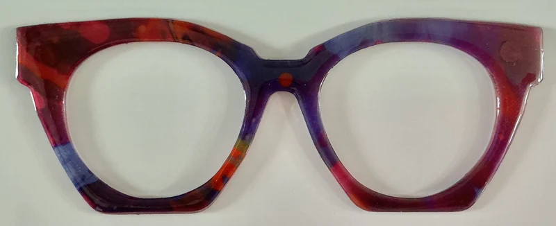 Zuri Case Topper; burgundy and blue multicolored