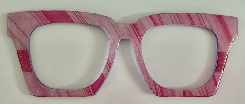 Payton Case Topper; pink/hot pink diagonal stripes