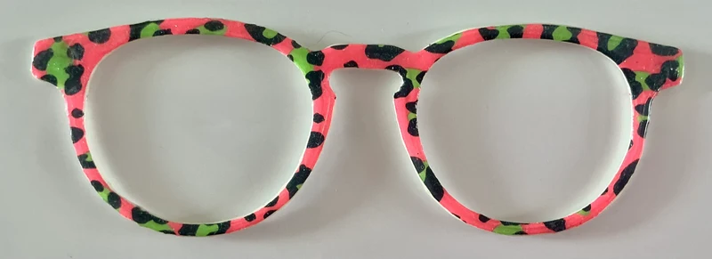 Soto Topper; hot pink and lime cheetah print
