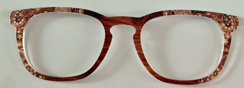 PAIR Twain Topper; wood grain/paisley vertical split
