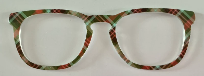 PAIR Twain Topper; muted red/green plaid