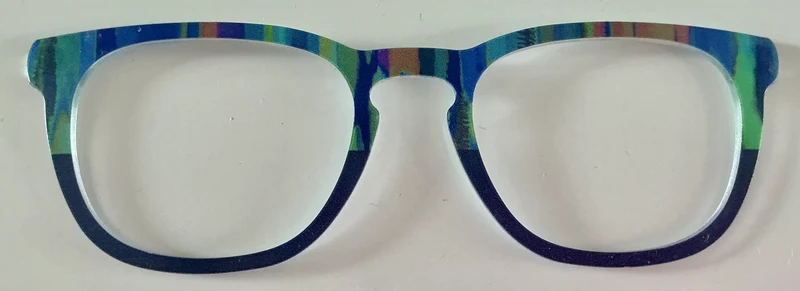 PAIR Twain Topper; blue tone vertical stripes/blue split