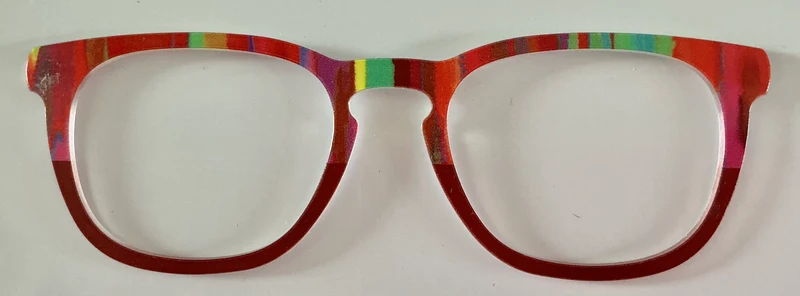 PAIR Twain Topper; vertical stripes/maroon split