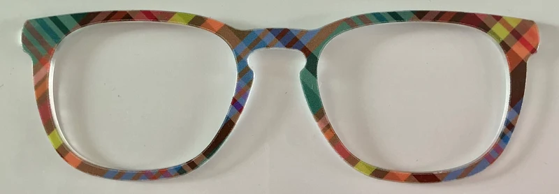 PAIR Twain Topper; rainbow plaid