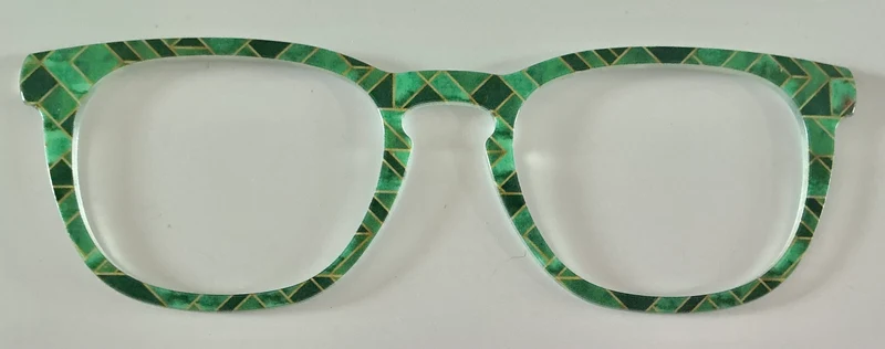 PAIR Twain Topper; green geometric design