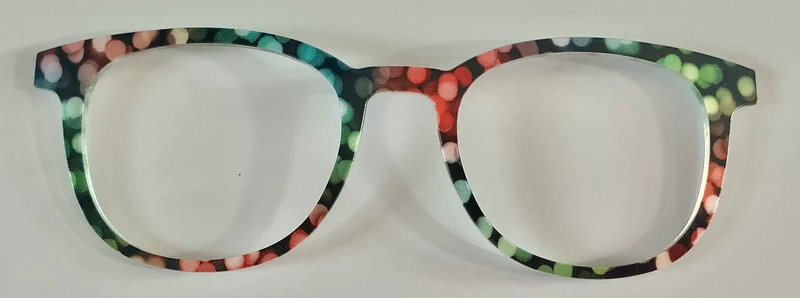PAIR Reese Topper; rainbow bokeh dots