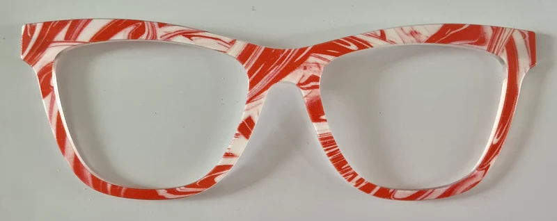 PAIR Brand Harper, orange and white swirls