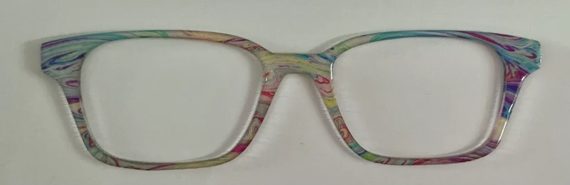 Finley Topper; pastel paint swirls