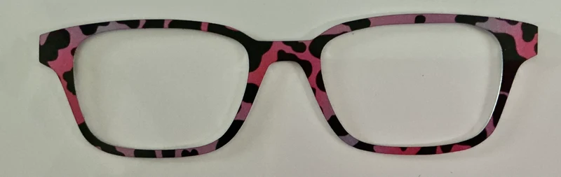 Finley Topper; metal; pink and purple tort