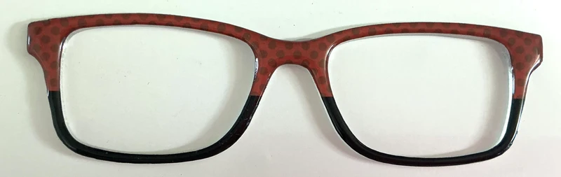 Otero Topper; burgundy dot/black split