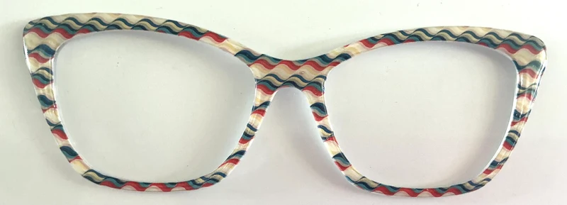 Wanda Topper, red, white, and blue waves
