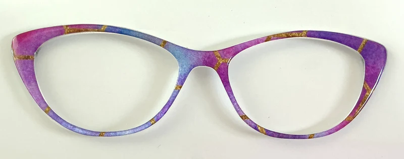 Ella Topper; purple and blue with golden streaks