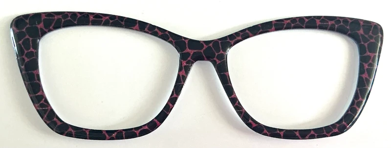 Wanda Topper; mauve and black animal spots