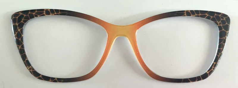 Wanda Topper; gold/black vertical fade with cracked line corners