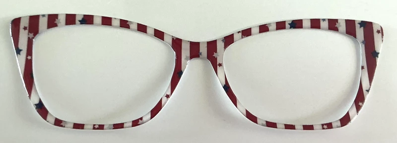 Wanda Topper; red and white stripes with blue stars