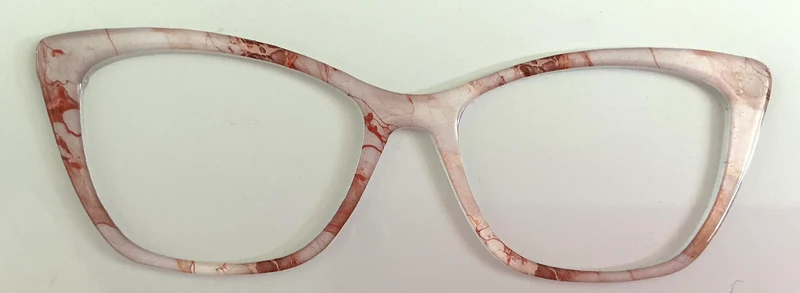 Wanda Topper; pink and red marble design