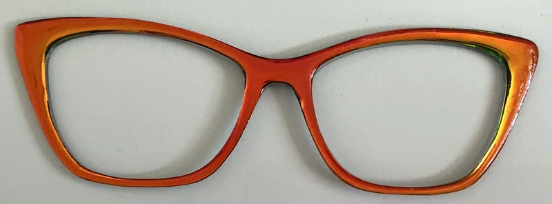 Wanda Topper; iridescent red/orange shine