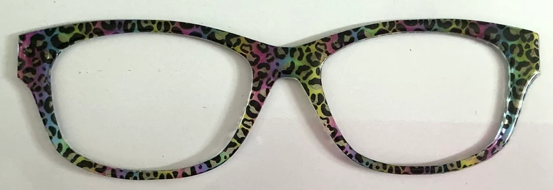 Addison Topper; Shan's Toppers and Precuts; semi-translucent rainbow cheetah