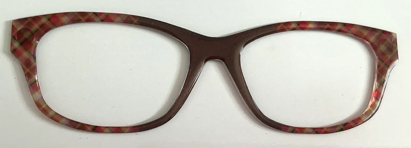 Addison Topper; Shan's Toppers and Precuts; translucent brown/plaid vertical split