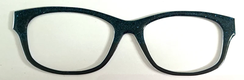 Addison Topper; blue shimmer/black split