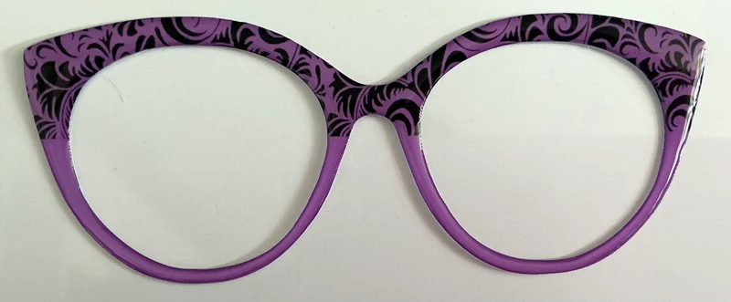 Zuri Topper; spring; black swirls/purple split