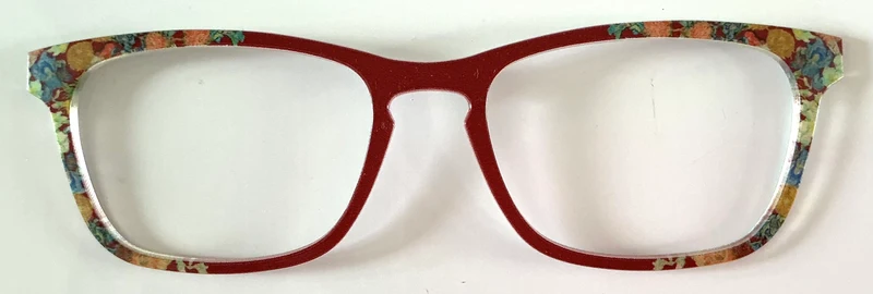 PAIR Casper Topper; flowers/burgundy vertical fade