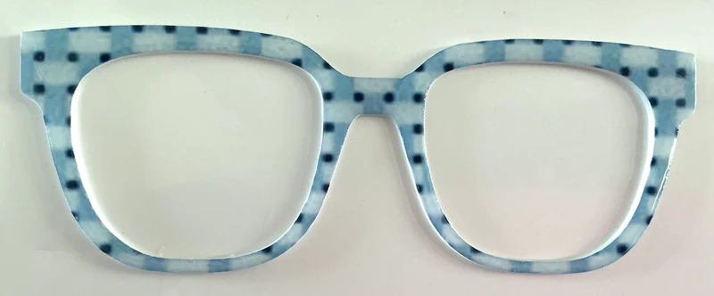 Murphy Topper; misc blue geometric pattern