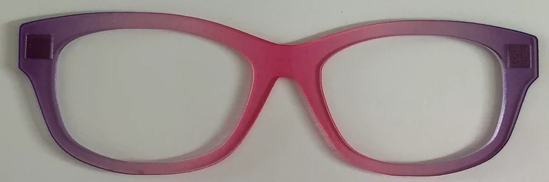 Addison Topper; pink to black vertical split