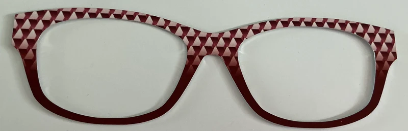 Addison Topper; geometric design/burgundy split