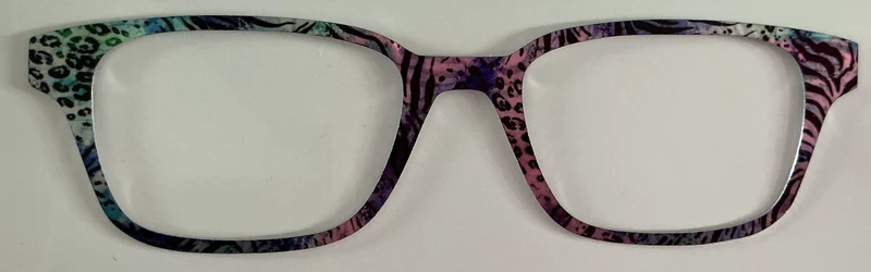Finley Topper; metal; mixed animal print