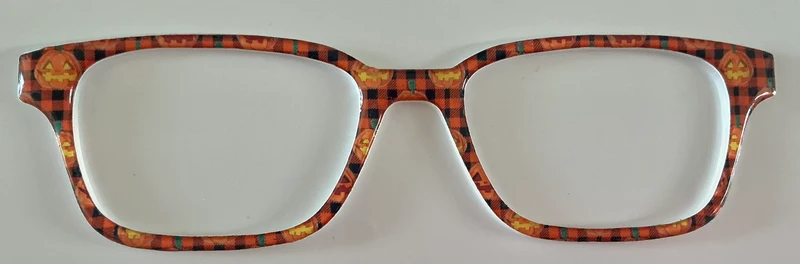 Finley Topper; plaid jack-o-lanterns