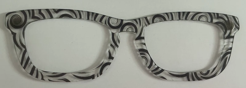 Casper Topper; black swirls on clear