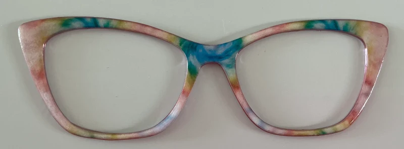 Wanda Topper; pastel pink and blue swirls