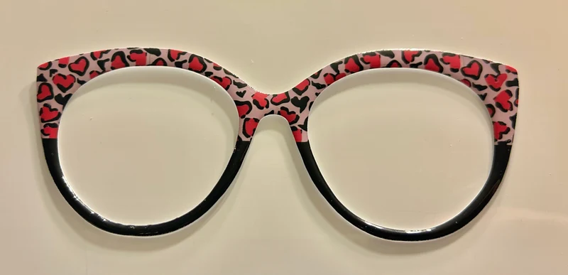 Zuri Topper; Feelin' Fancy; black pink hearts/black split