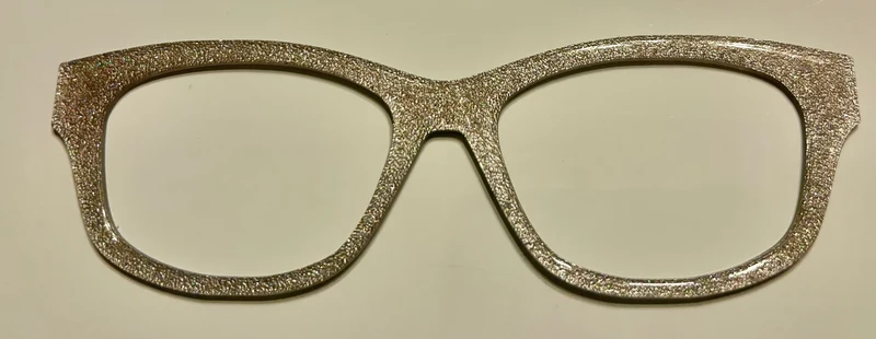 Addison Topper; Silver Glitter