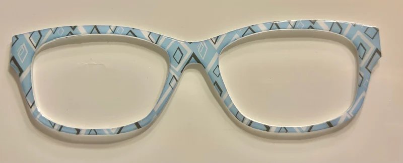 Addison Topper; Light Blue Pattern