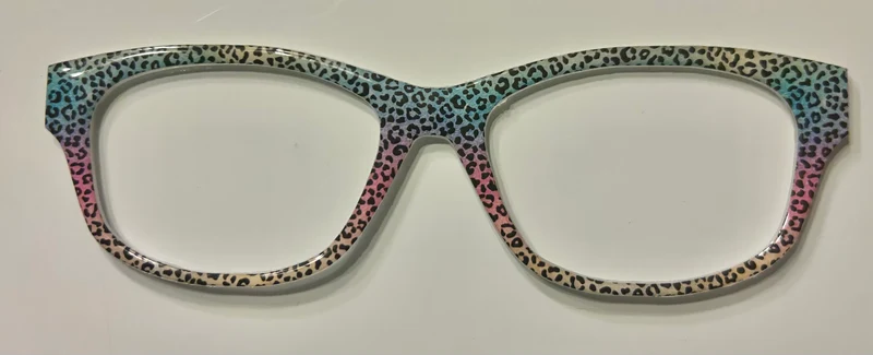 Addison Topper; rainbow cheetah print
