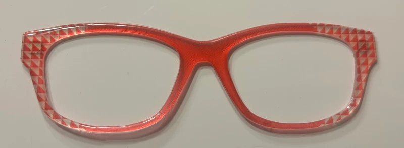 Addison Topper; pinkish red/triangle vertical split