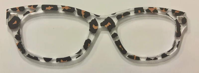 Addison Topper; Laser Nonna; translucent cheetah print