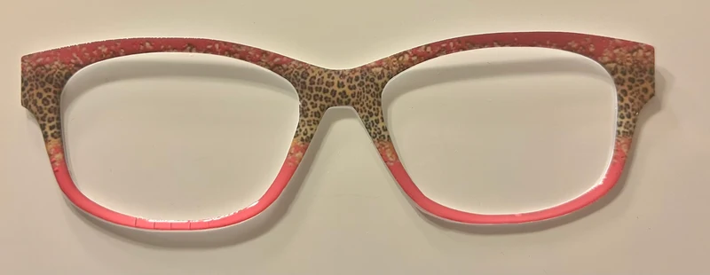 Addison Topper; pink/cheetah print gradient