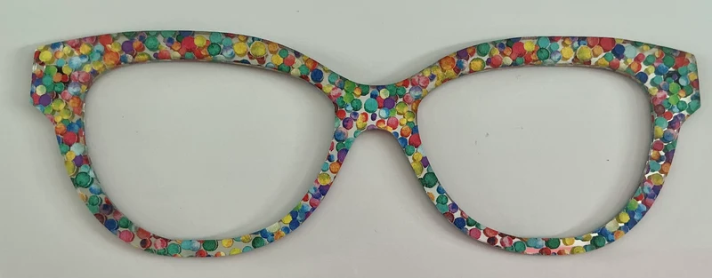 Quinn Topper; Laser Nonna Confetti Mirrored Sparkles