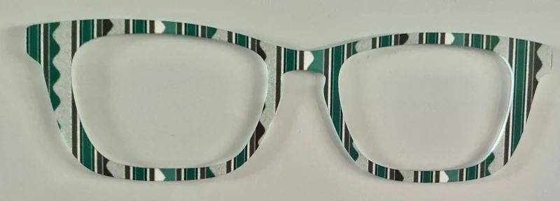 Casper Topper; green, gray, and brown stripes