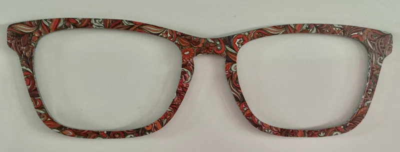 Casper Topper;red and orange paisley