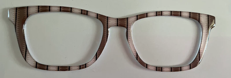 Casper Topper; brown and white vertical stripe